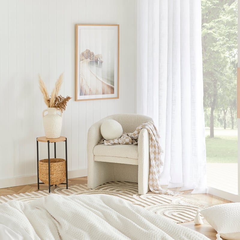 Geneva Natural & Black Side Table