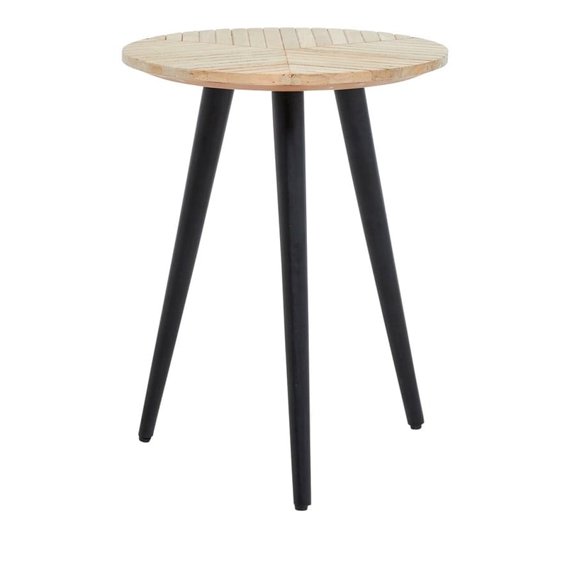 Orion Natural & Black Metal Side Table