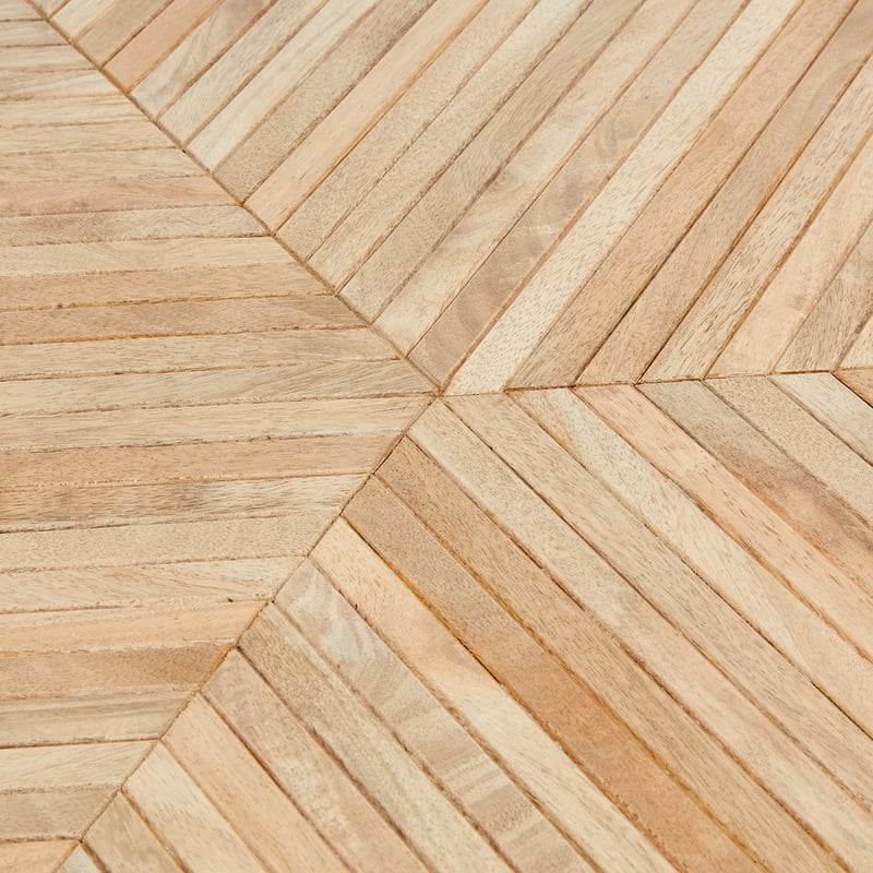 Orion Natural & Black Metal Side Table