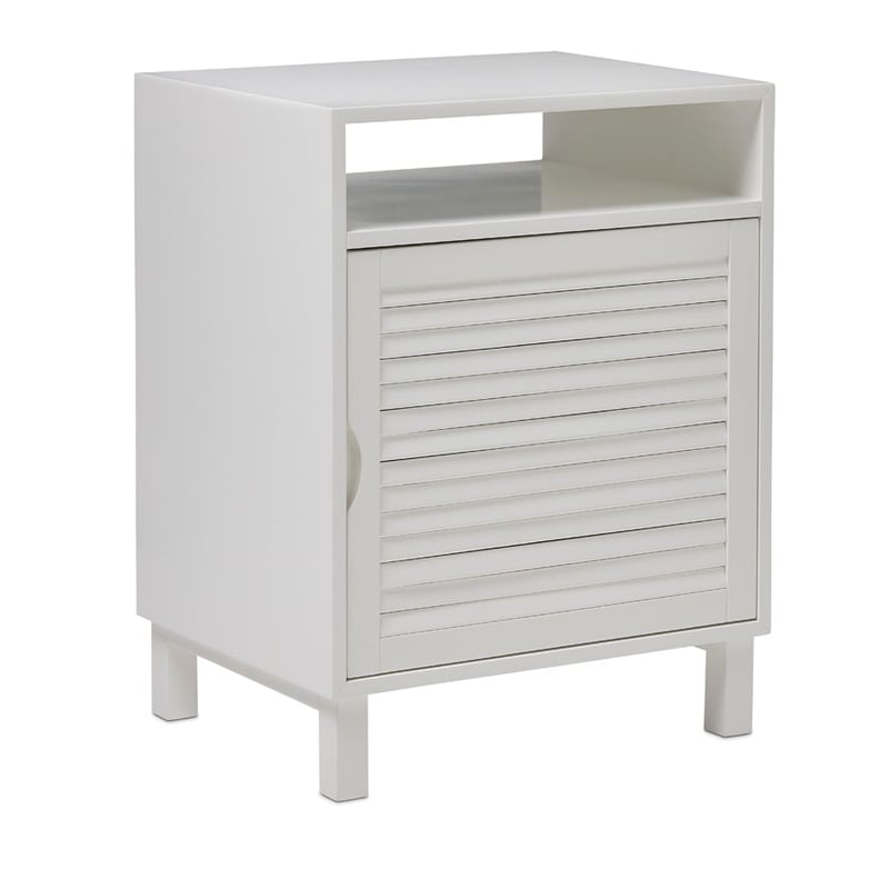 Plantation White Bedside Table
