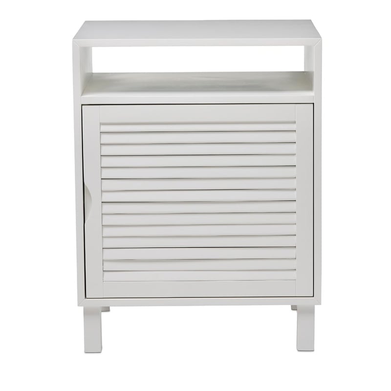 Plantation White Bedside Table
