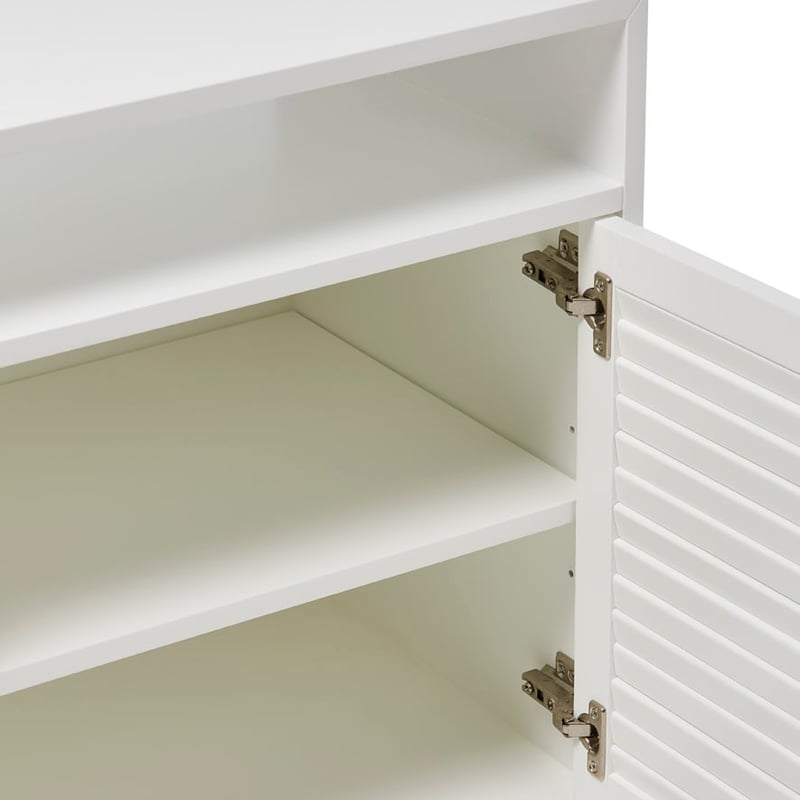 Plantation White Bedside Table