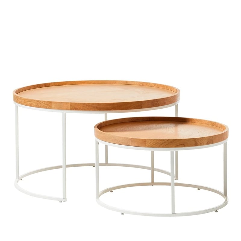 Salvador White & Natural Nesting Coffee Table