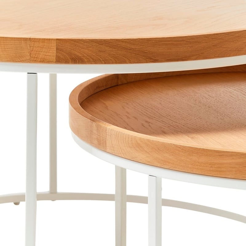 Salvador White & Natural Nesting Coffee Table