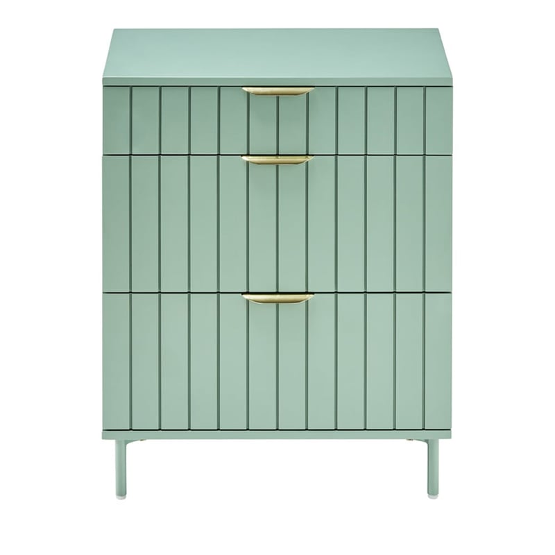 Manhattan Sage 3 Drawer Side Table