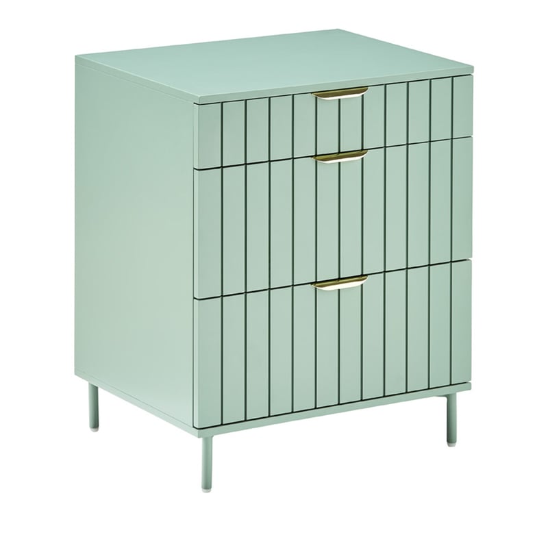 Manhattan Sage 3 Drawer Side Table