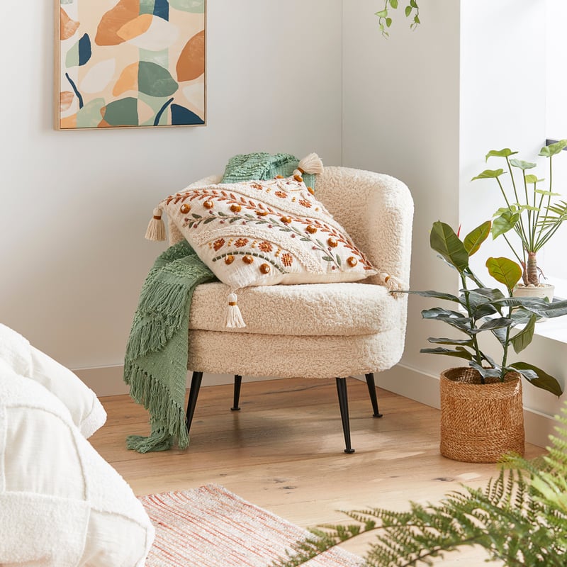 Monroe Ivory Sherpa Chair