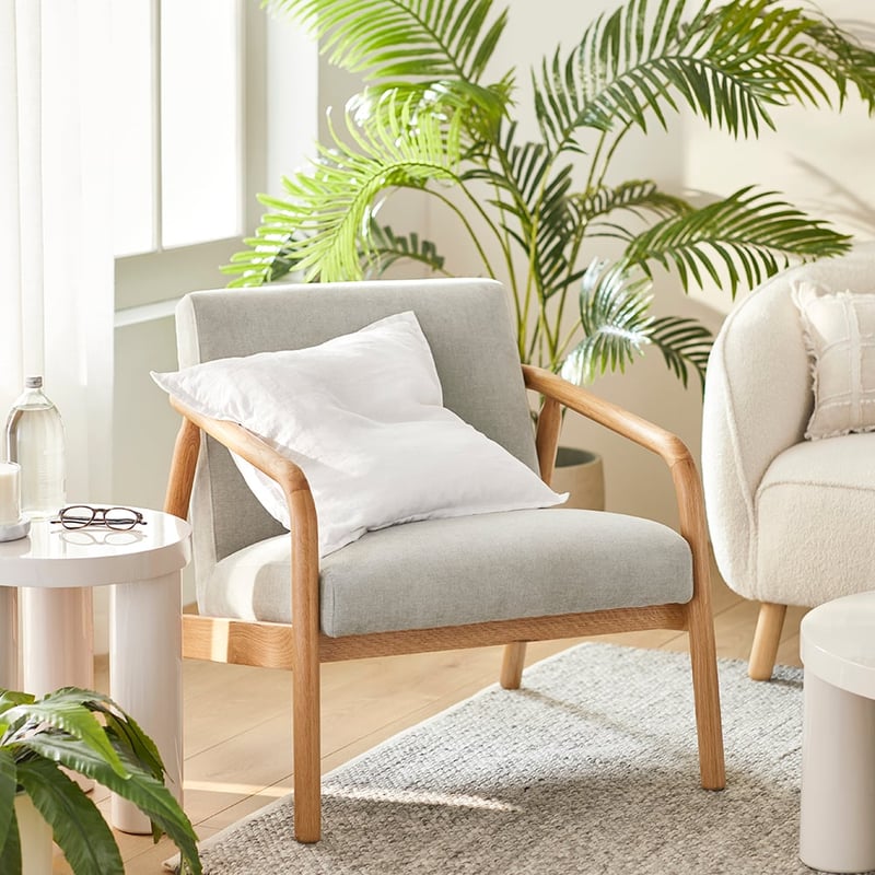 Mackay Oak & Mineral Lounge Chair