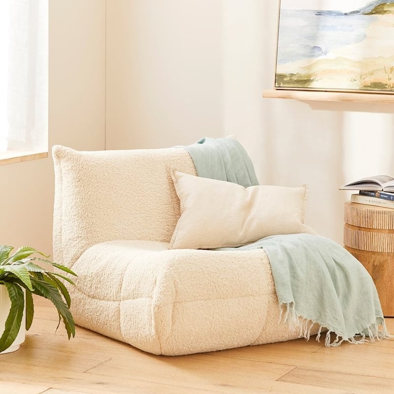 Glebe Ivory Sherpa Lounge Chair