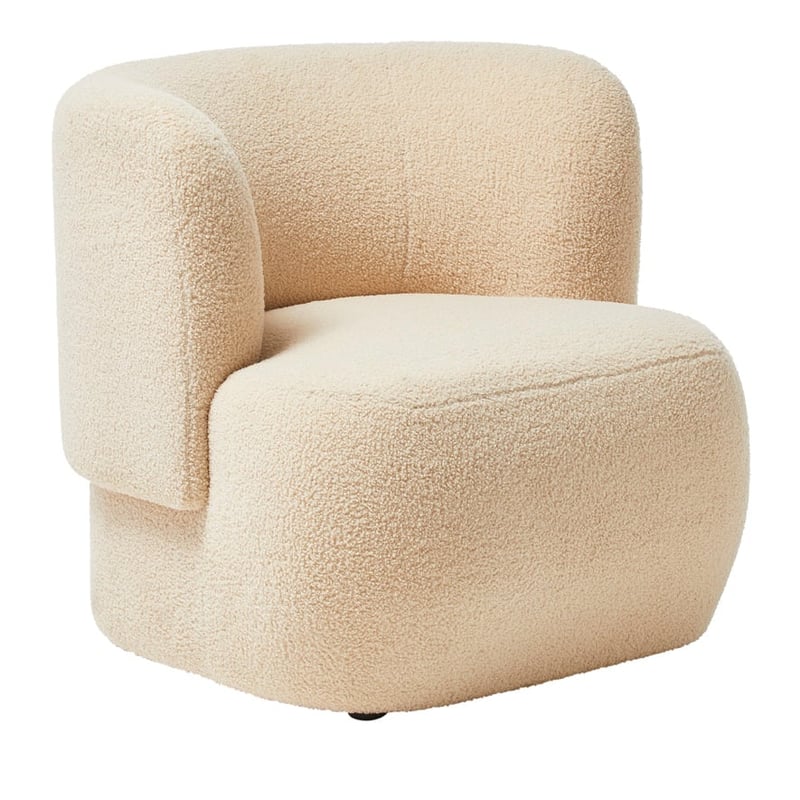 Elements Cream Teddy 1 Seater Sofa