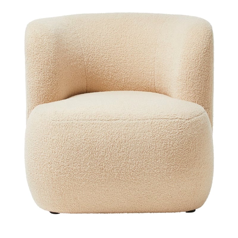 Elements Cream Teddy 1 Seater Sofa
