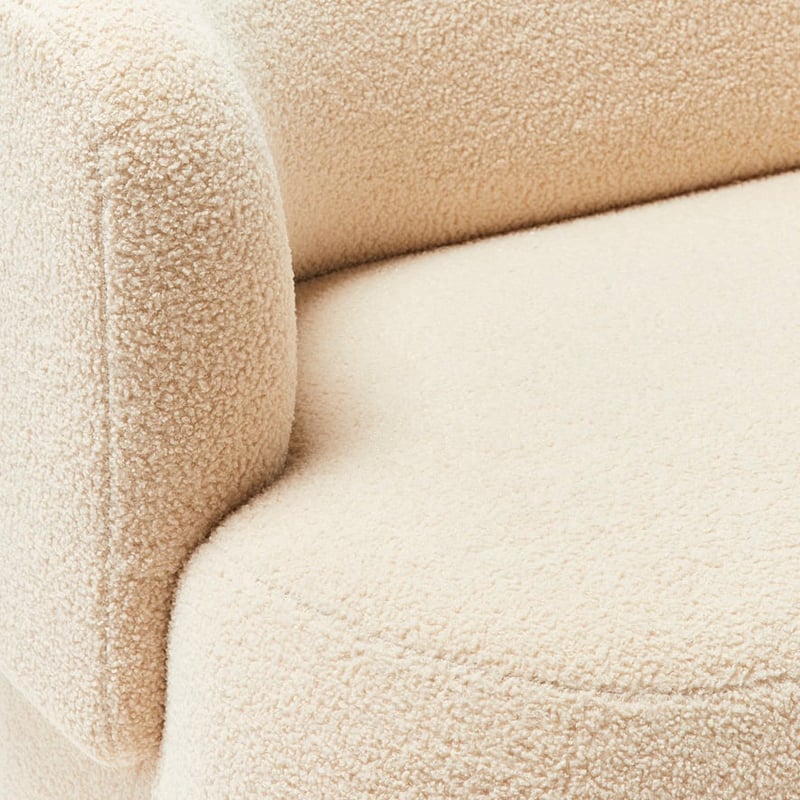 Elements Cream Teddy 2.5 Seater Sofa