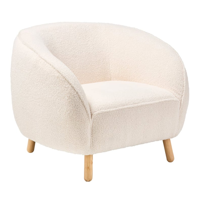 Juliette Vanilla Teddy 1 Seater Sofa