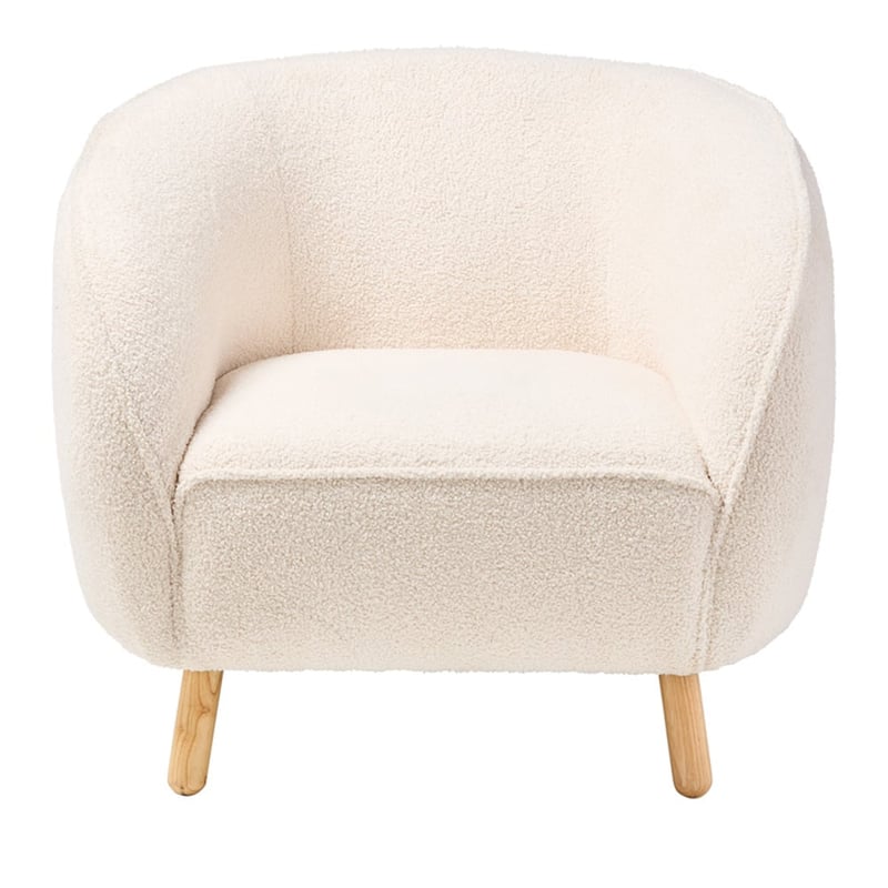 Juliette Vanilla Teddy 1 Seater Sofa
