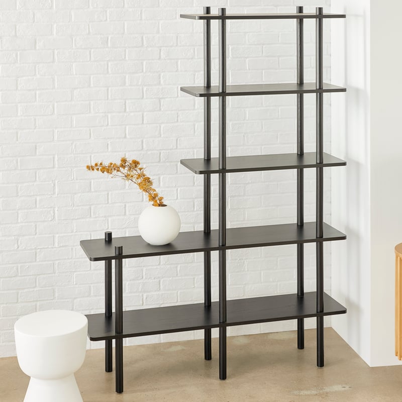 Mark Tuckey Boston 5 Tier Black Shelving