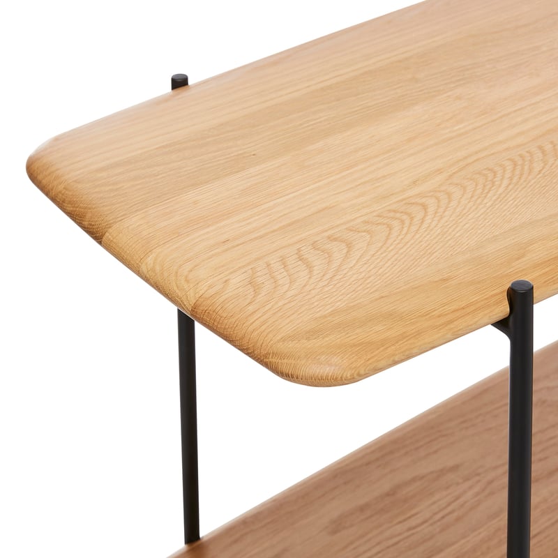 Hayward Oak & Metal Double 3 Tier Shelving