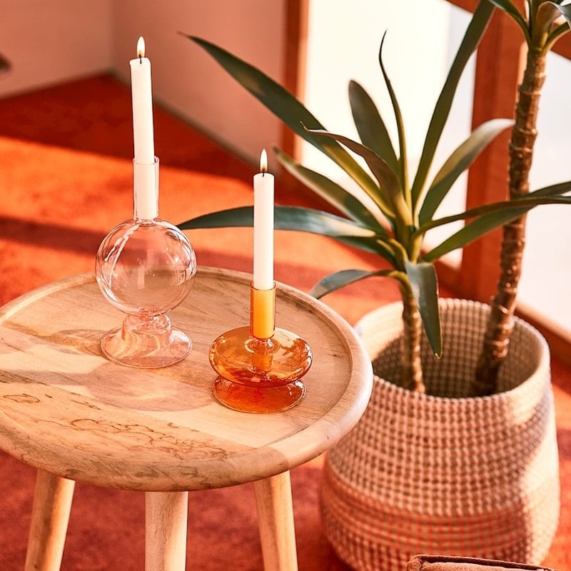 Merri Pink Round Candle Holder