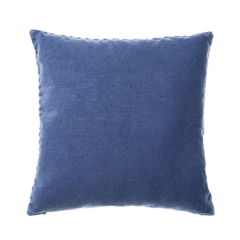 Vintage Washed Linen Storm Blue Cushion