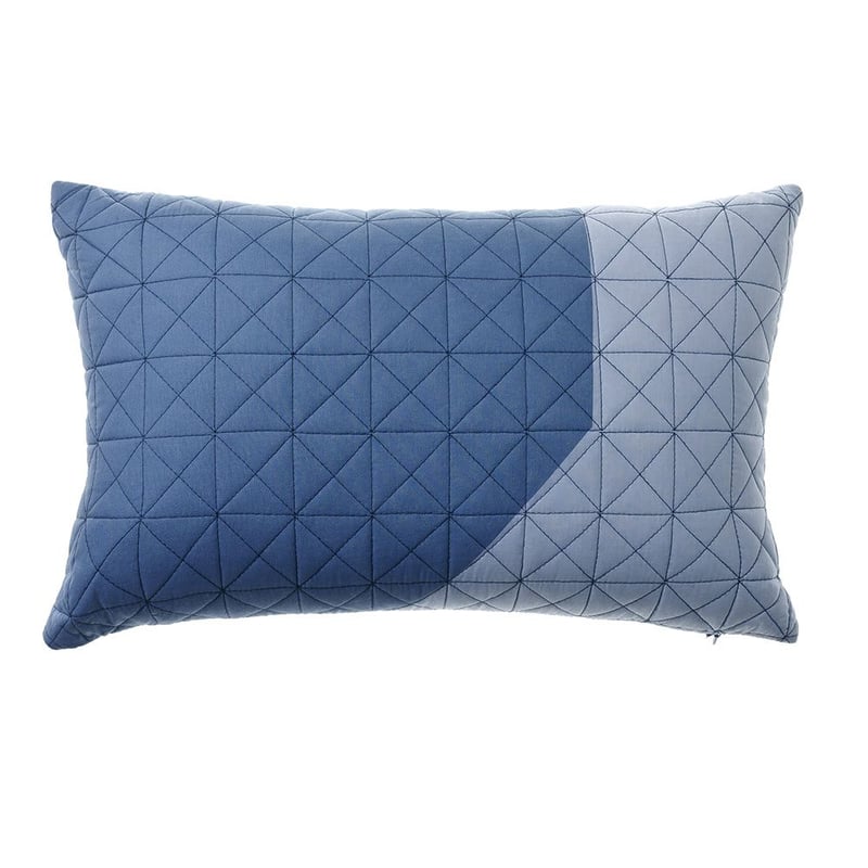 Tangent Titanic Blue Quilted Long Cushion