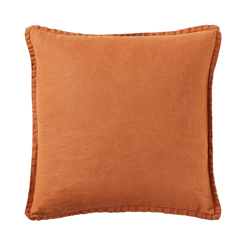 Belgian Vintage Washed Linen Ginger Cushion