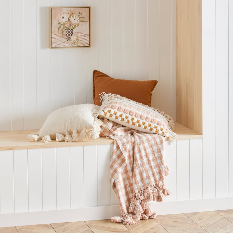 Belgian Vintage Washed Linen Ginger Cushion