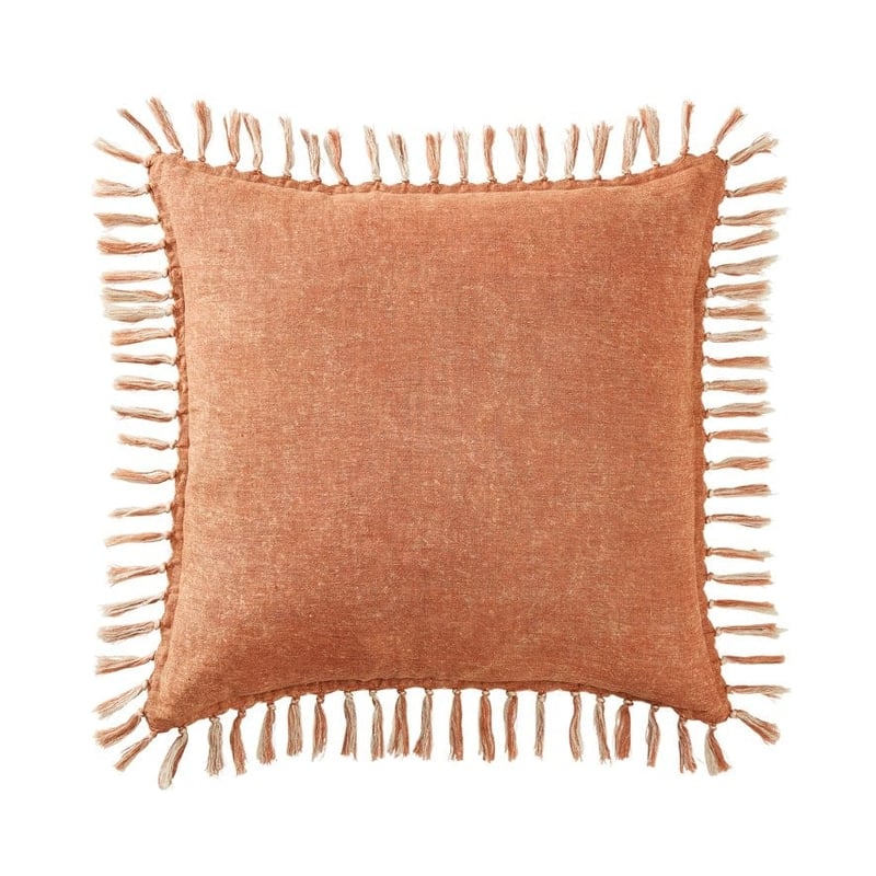 Genoa Autumn Leaf Vintage Washed Linen Cushion