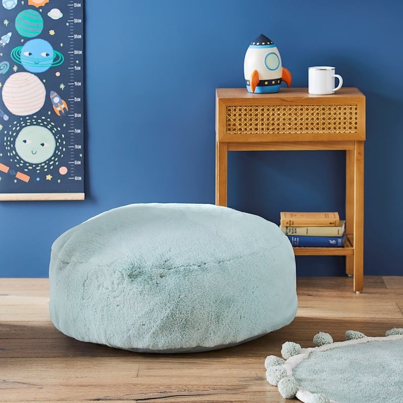 Faux Rabbit Fur Soft Mint Floor Cushion