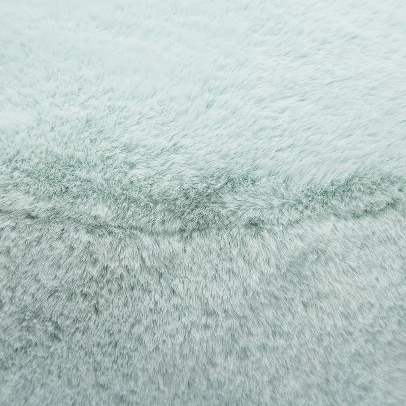 Faux Rabbit Fur Soft Mint Floor Cushion