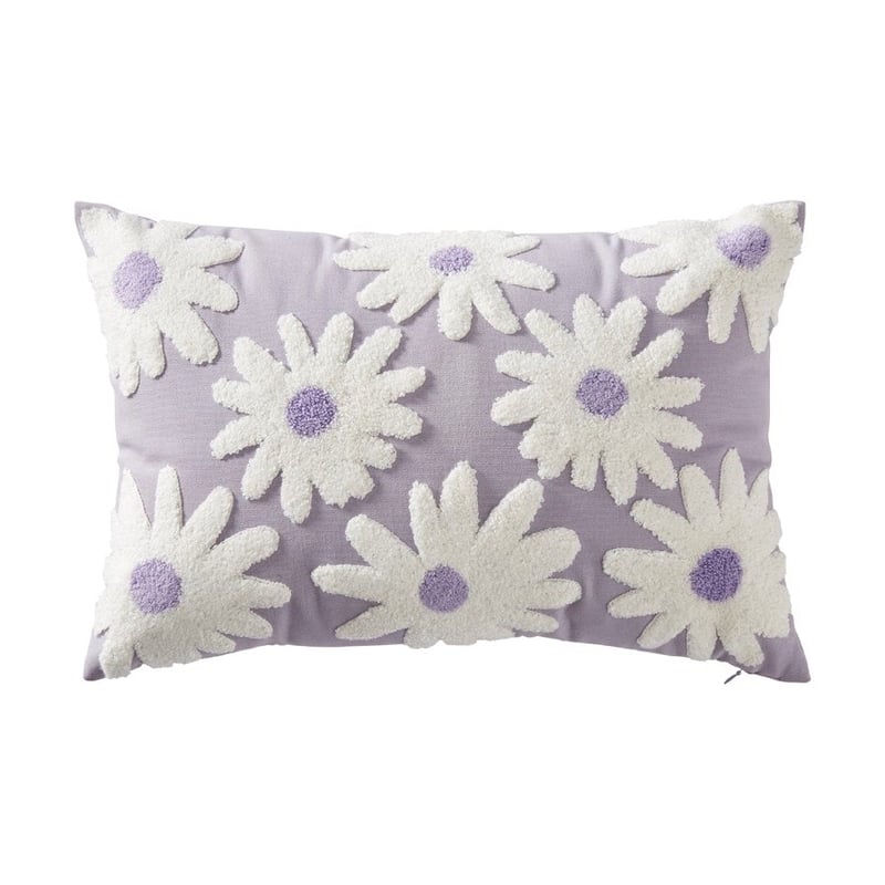 Tufted Lilac Daisy Cushion