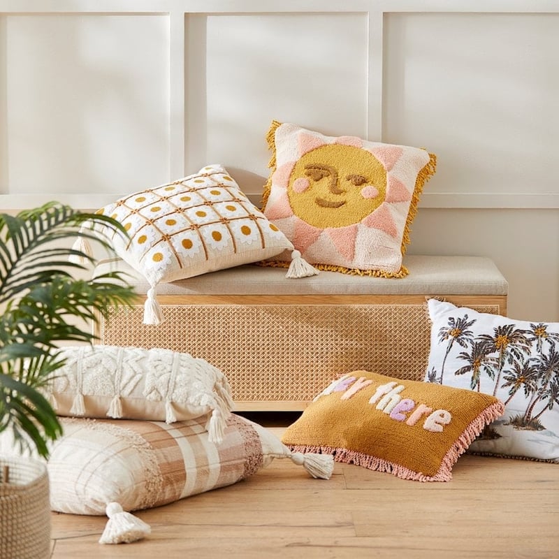 Happy Sun Yellow Cushion