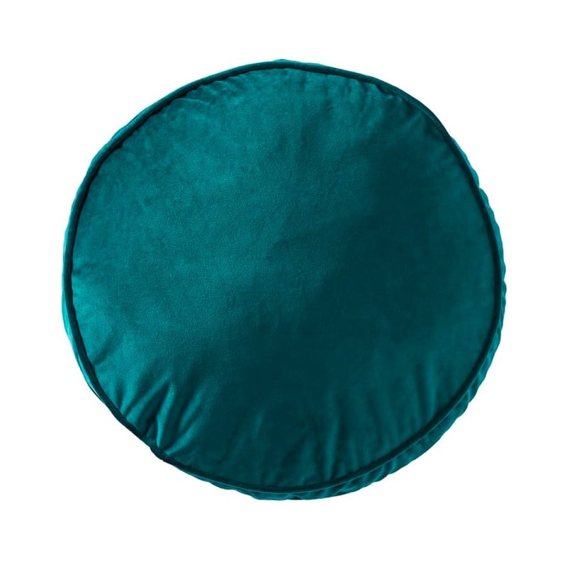 Munro Teal Round Velvet Cushion