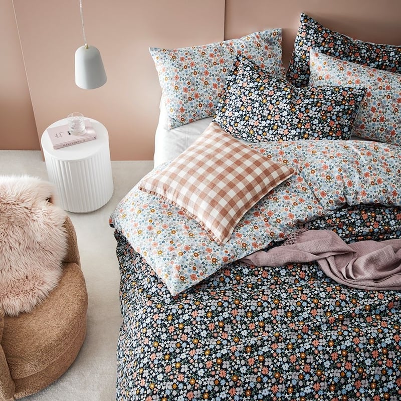 Belgian Desert Check Vintage Washed Linen Cushion