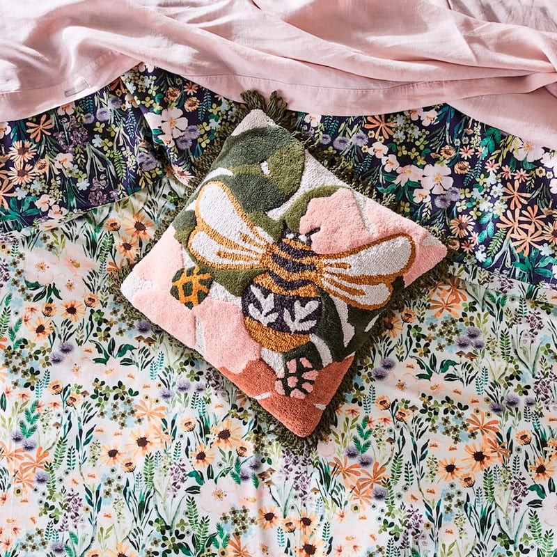 Bee Green Tufted Cushion 