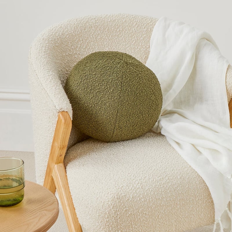Boucle Forest Ball Cushion