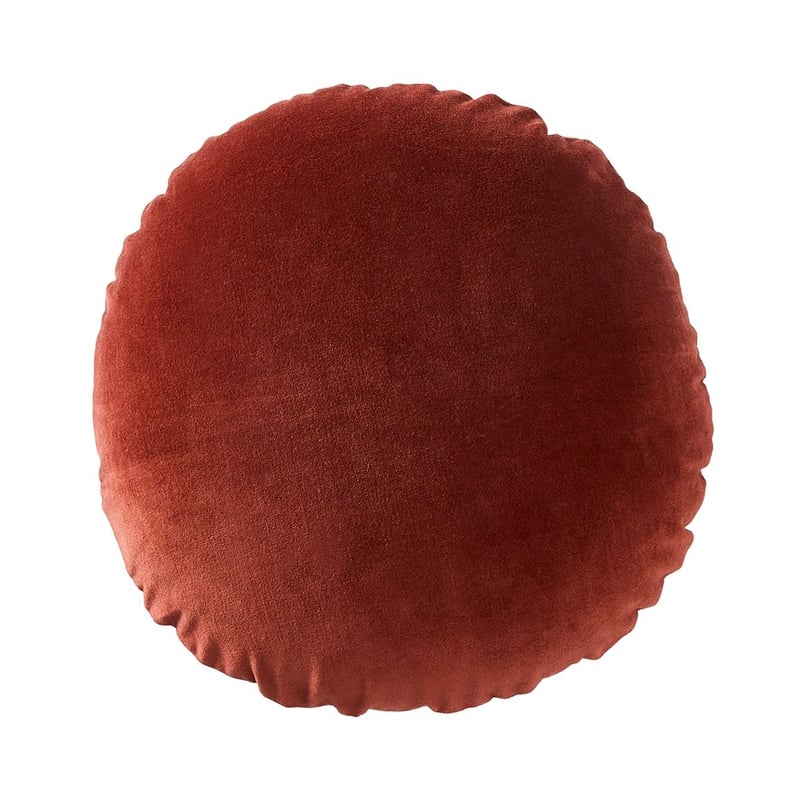 Bombay Prune Round Velvet Cushion