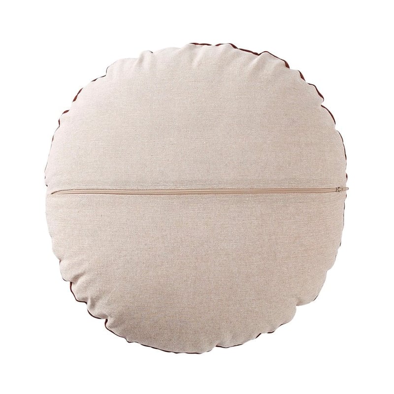 Bombay Prune Round Velvet Cushion