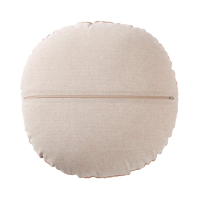 Bombay Deep Tobacco Round Velvet Cushion