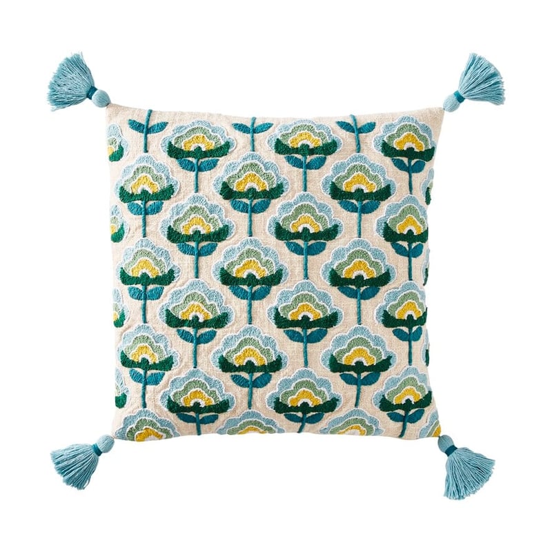 Retro Green Stems Cushion
