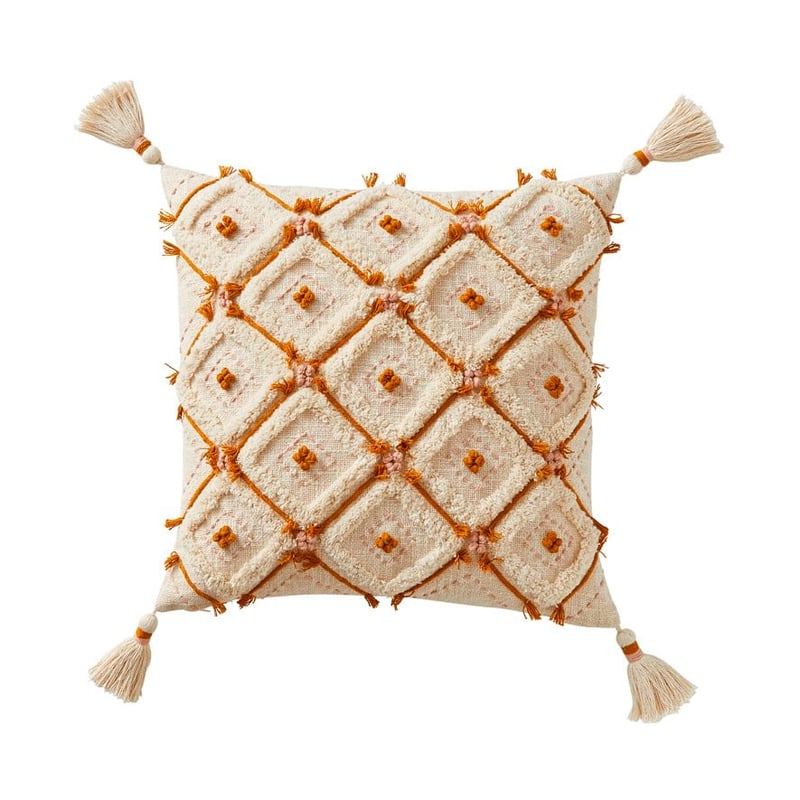 Kirrily Natural & Mustard Tufted Cushion