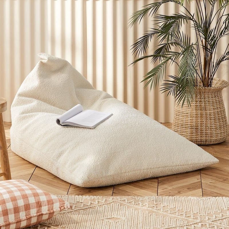 Boucle Cream Bean Bag Cover