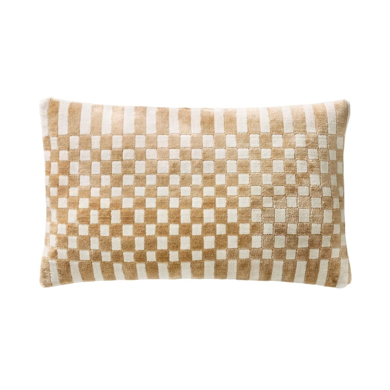 Luxton Beige & Ivory Velvet Cushion