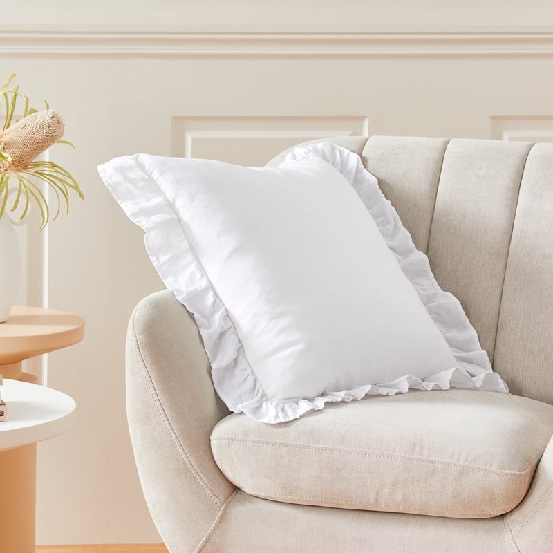 Andi White Linen Cushion