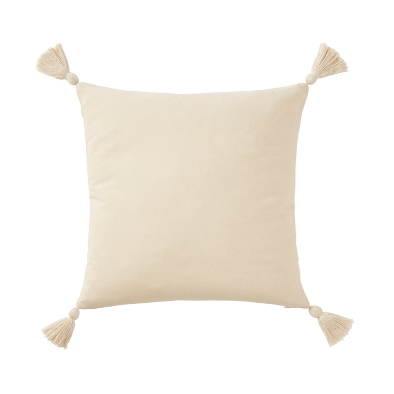 Palm Tufted White Cushion