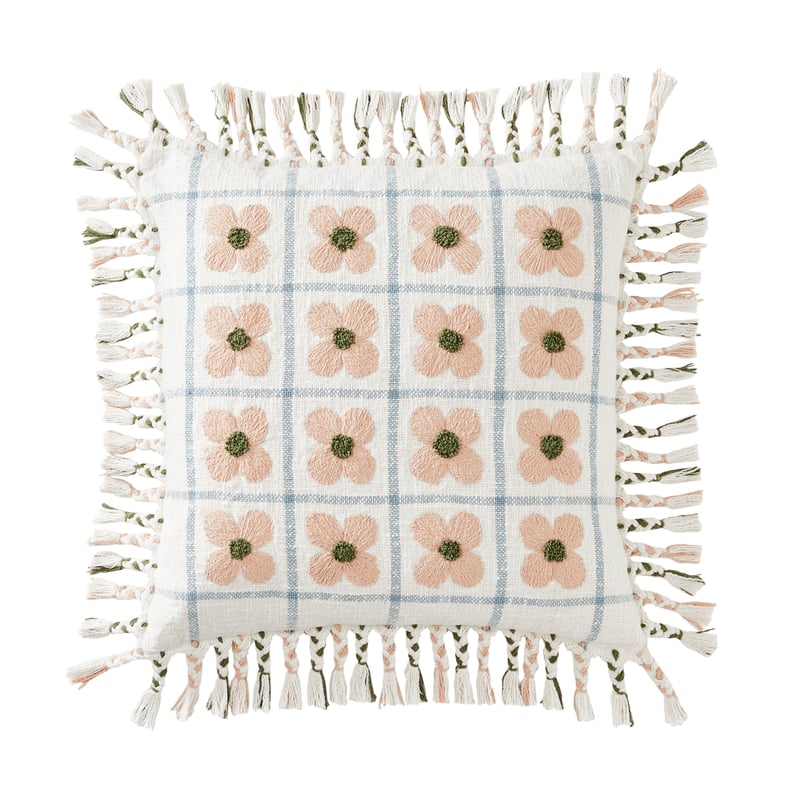 Daisy Pink & White Check Cushion