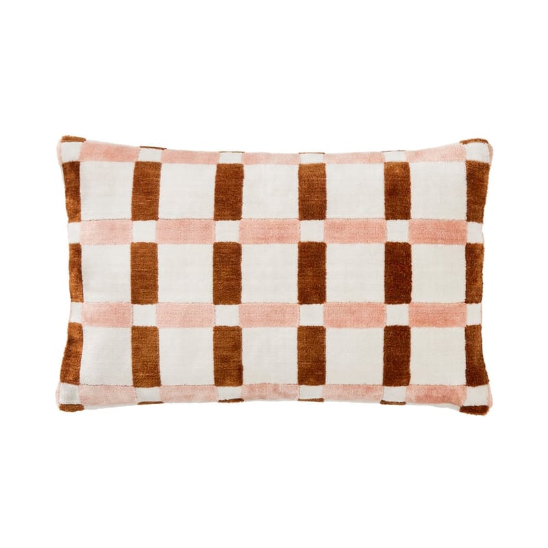 Delancey Brown Sugar & Pink Velvet Cushion