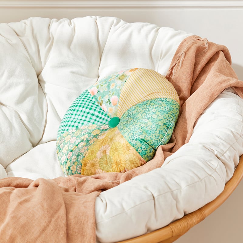 Bella Green Patchwork Cushion