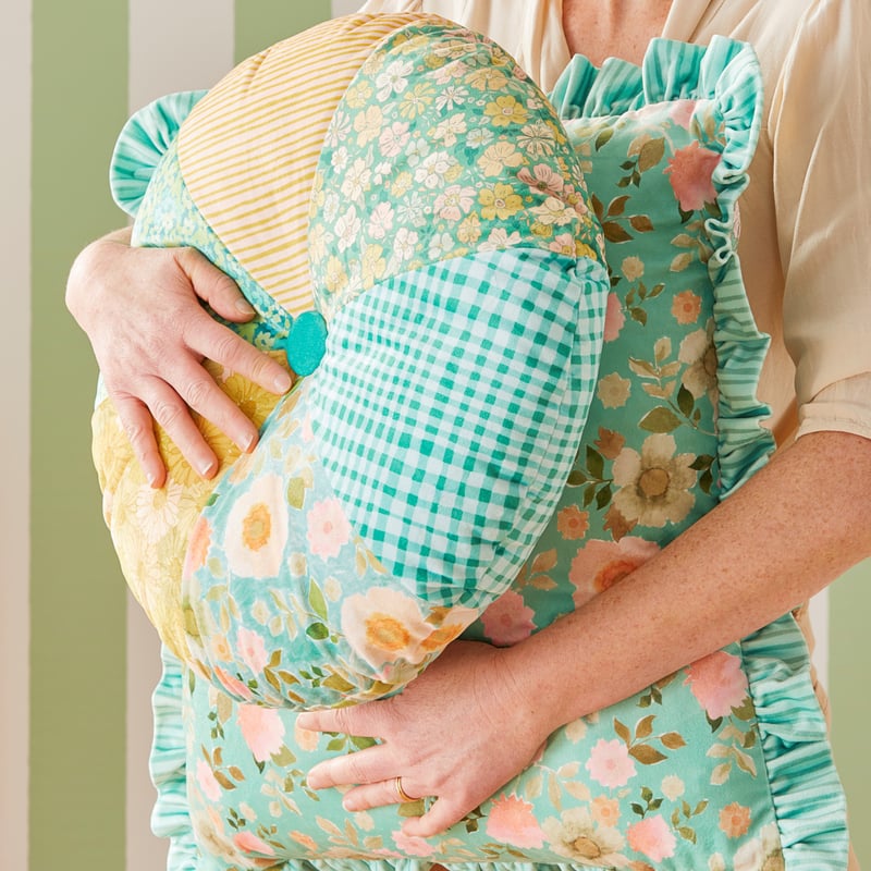 Bella Green Patchwork Cushion