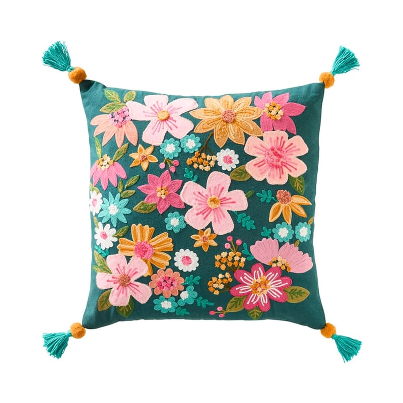 Ava Floral Teal & Pink Cushion