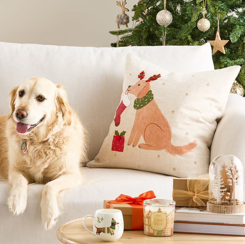Festive Labrador Cushion
