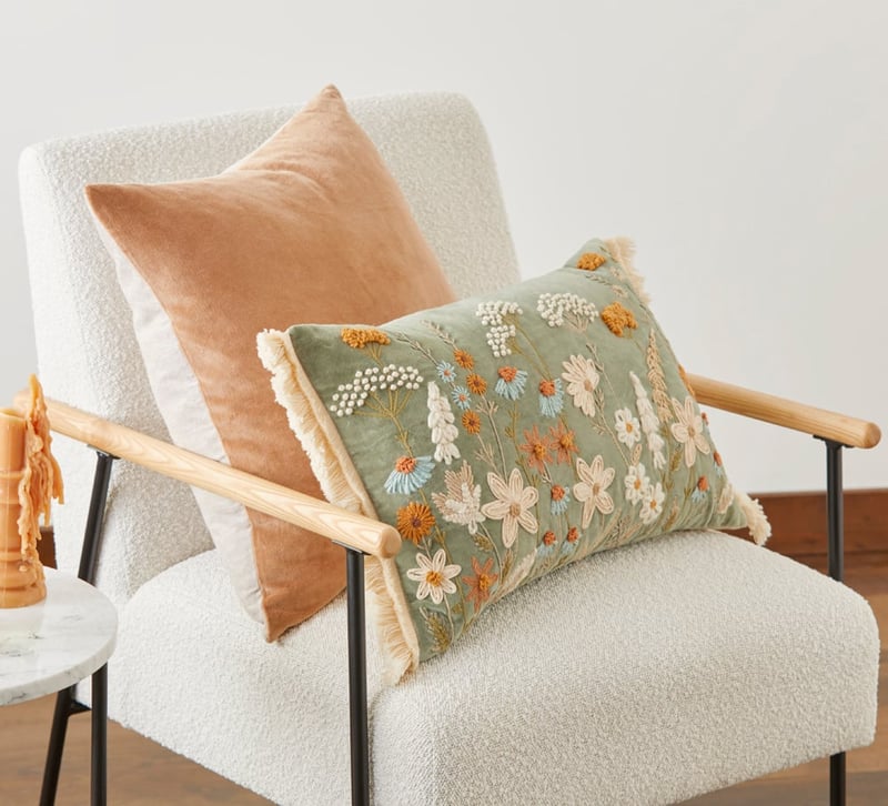 Mirabella Green Floral Cushion